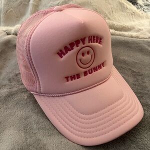 Pink Smiley Trucker Hat